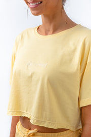 BE WYSE Crop Shirt - ginger