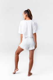 CHILL WYSE Frill Shorts - off white
